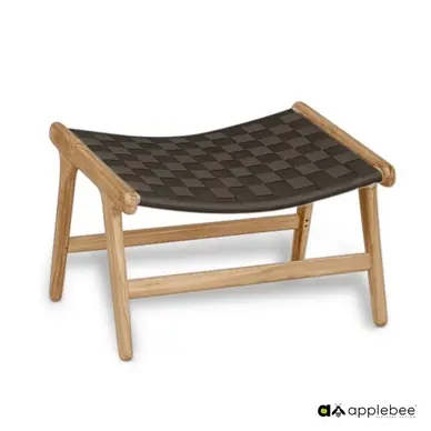 Applebee Luc Poef Natural Charcoal Ottoman 63 x 50 cm